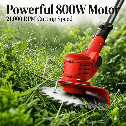 The Yard Co Store cordless whipper snipper with powerful 800W motor for grass trimming
